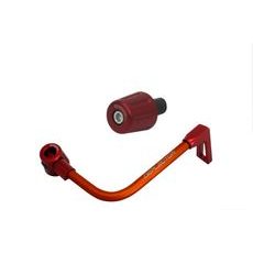 Lever guard in aluminium + left end ACCOSSATO DE004 with orange hose and joint right