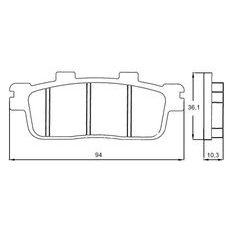 Zavorne obloge ACCOSSATO AGPP107 ST