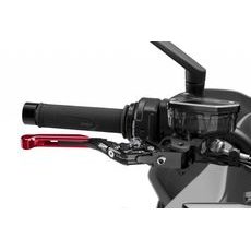 Brake lever without adapter PUIG 4.0 414RNY raztegljiva poklopna (extendable folding) red/titan