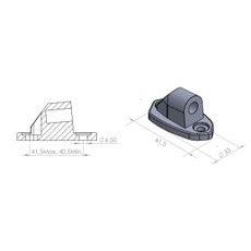 Mirror adaptor PUIG SUPPORT WITHOUT SIDE RETROVISOR HI-TECH KAWASAKI Z 9406N črna to fairing