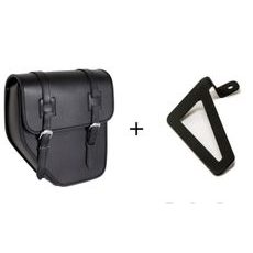 Leather saddlebag CUSTOMACCES IBIZA APM001N črna right, with universal support