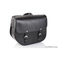 Leather saddlebag CUSTOMACCES SANT LOUIS AP0011N črna