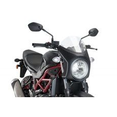 Windshield PUIG SEMI-FAIRING 3169W matt black prozorna