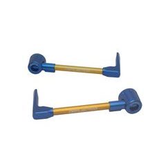 Lever guard ACCOSSATO DE003 with gold hose and joint right + left, aluminium