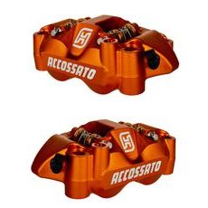 Radial brake caliper ACCOSSATO PZ004 forged monoblock 108 mm distance with pistons in aluminium