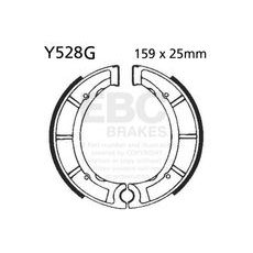 Brake shoe set EBC Y528G grooved includings springs