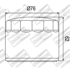 Oljni filter CHAMPION COF060 100609695