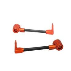 Lever guard ACCOSSATO DE008 with black hose and joint right + left, carbon