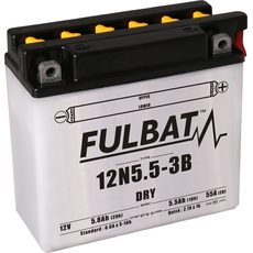 Konvencionalen akumulator (priložena kislina) FULBAT 12N5.5-3B Kislina priložena