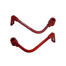Lever guard ACCOSSATO DE003 with red hose and joint right + left, aluminium