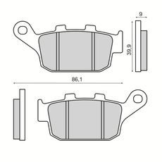 Zavorne obloge RMS 225103520 zadaj homologated