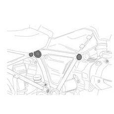 Chassis cap covers PUIG 0096N črna