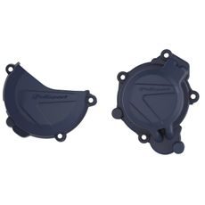 Clutch and ignition cover protector kit POLISPORT 90965 Modra