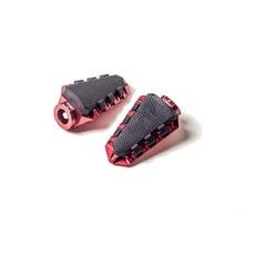 Footpegs without adapters PUIG TRAIL 7319R rdeč with rubber