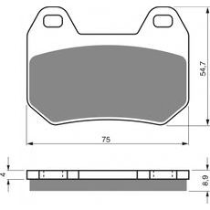 Zavorne obloge GOLDFREN 195 S33 STREET REAR