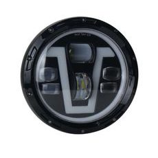 Headlight CUSTOMACCES VICTORY HL0015N with support črna