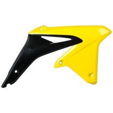 Radiator scoops POLISPORT 8412500005 (par) black/yellow RM01