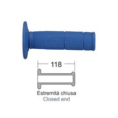 Ročaji (Gripi) DOMINO CROSS-ENDURO 184170080 moder 118 mm