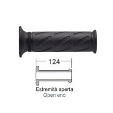 Ročaji (Gripi) DOMINO Suzuki Style 184161220 črna 124mm left / 123mm right