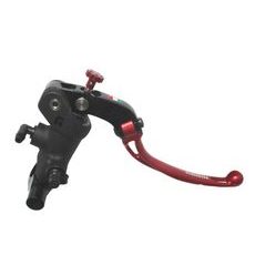 Radial brake master cylinder ACCOSSATO PC011 19 x 19 with folding lever,red