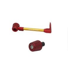 Lever guard in aluminium + left end ACCOSSATO DE004 with gold hose and joint right