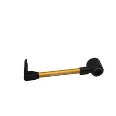 Lever guard ACCOSSATO DE002 with gold hose and joint left, aluminium