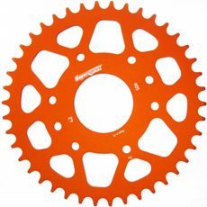 Aluminijasti zadnji verižnik (zobnik) SUPERSPROX RAL-905:42-ORG oranžna 42T, 520