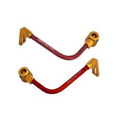 Lever guard ACCOSSATO DE003 with red hose and joint right + left, aluminium