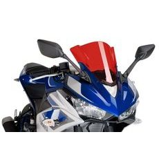 Windscreen PUIG RACING 7649R rdeč