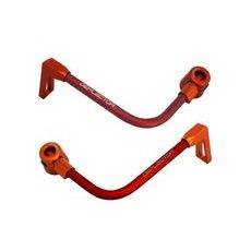 Lever guard ACCOSSATO DE003 with red hose and joint right + left, aluminium