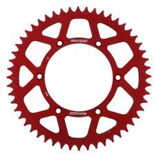 Aluminijasti zadnji verižnik (zobnik) SUPERSPROX RAL-808:52-RED rdeč 52T, 520