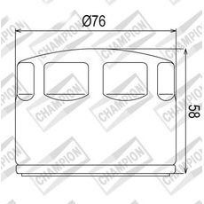 Oljni filter CHAMPION COF465 100609775