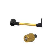 Lever guard in aluminium + left end ACCOSSATO DE004 with gold hose and joint right