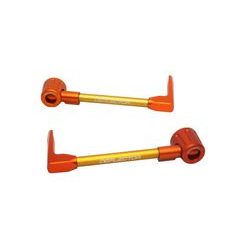 Lever guard ACCOSSATO DE003 with gold hose and joint right + left, aluminium