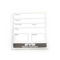 Label suspenion name, oil level, spring KYB 150350000110