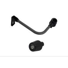 Lever guard in carbon + right end ACCOSSATO DE010 with black hose and joint levi
