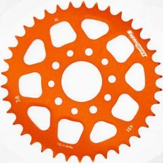 Aluminijasti zadnji verižnik (zobnik) SUPERSPROX RAL-451:38-ORG oranžna 38T, 415