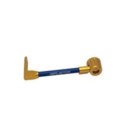 Lever guard ACCOSSATO DE002 with blue hose and joint left, aluminium