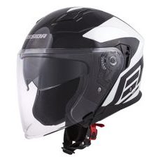 Jet čelada CASSIDA JET TECH CORSO black / white 2XL