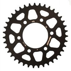 Aluminijasti zadnji verižnik (zobnik) SUPERSPROX RAL-478:39-BLK črna 39T, 520
