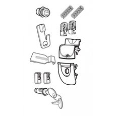 Locking mechanism SHAD D1B341MAR for SH33 and SH34