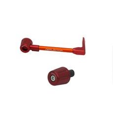 Lever guard in aluminium + left end ACCOSSATO DE004 with orange hose and joint right