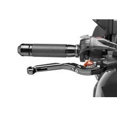 Brake lever without adapter PUIG 19NNT raztegljiva poklopna (extendable folding) black/orange
