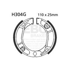 Brake shoe set EBC H304G grooved includings springs