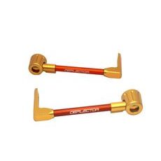 Lever guard ACCOSSATO DE003 with orange hose and joint right + left, aluminium