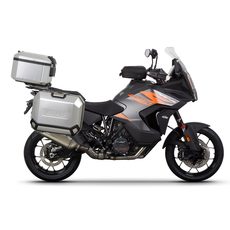 Komplet aluminijastih kovčkov z nosilci in ploščo SHAD TERRA, 37L zadnji kovček in 36L/47L stranski kovčki SHAD KTM Super Adventure 1290 (R, S)