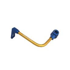 Lever guard ACCOSSATO DE002 with gold hose and joint left, aluminium