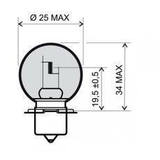 Lamp RMS 246510475 SB25 P26S 6V 15W