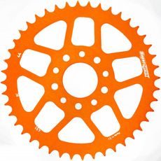 Aluminijasti zadnji verižnik (zobnik) SUPERSPROX RAL-451:44-ORG oranžna 44T, 415