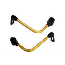Lever guard ACCOSSATO DE003 with gold hose and joint right + left, aluminium